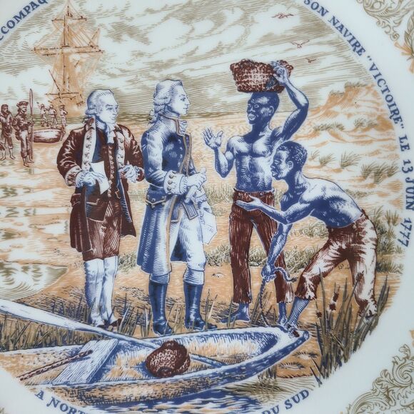 Vintage D'Arceau Limoges Lafayette Legacy Collector Plate 2 North Island Landing - Picture 2 of 10